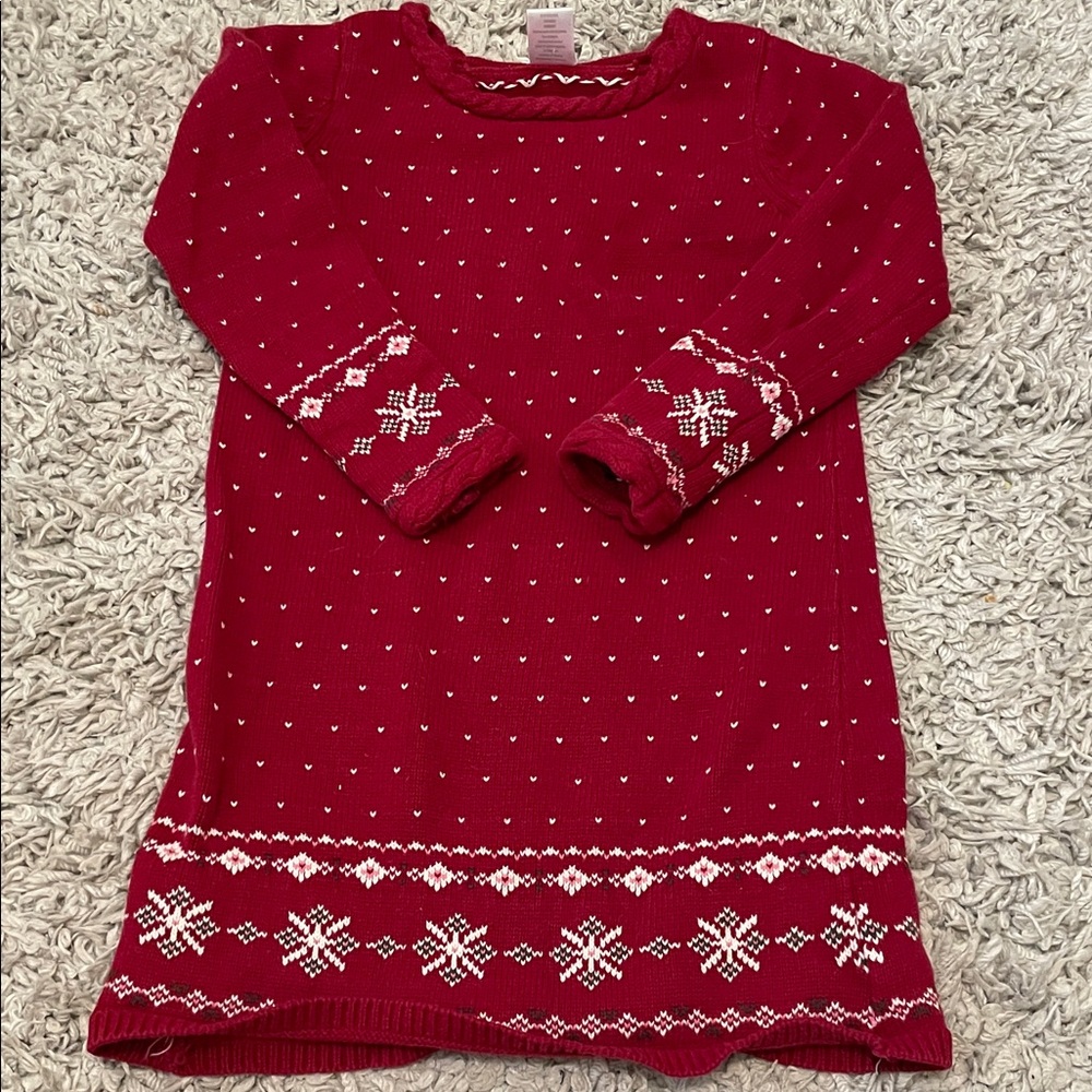 2010 Gymboree “Alpine Sweetie” Fair Isle Sweater Dress, Size 7